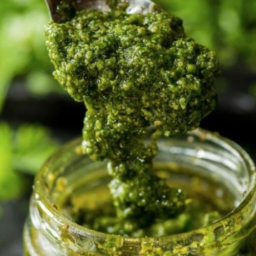 Receta de Salsa de Albahaca y Aceite de oliva 1 albahaca limon salsa bocadillo