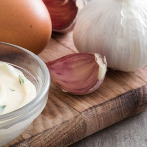 Receta de Salsa de Mayonesa y Ajo 1 salsa mayonesa y ajo bocadillo